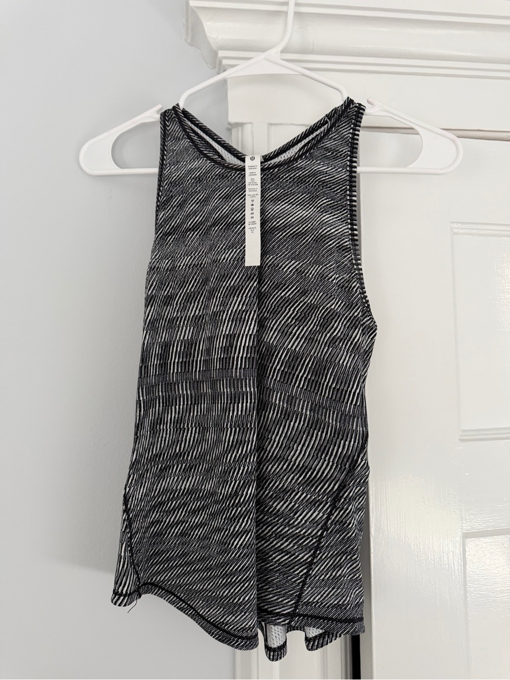 lululemon athletica Black & White Space-Dye Racerback Tank